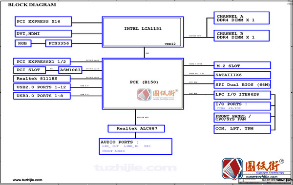 GA-B150M-HD3 REV1.0技嘉电路图纸