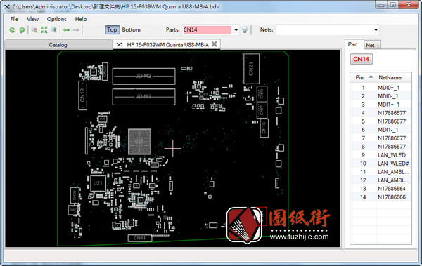 HP 15-F039WM Quanta U87 U88 DAU88MMB6A0 REV A惠普笔记本点位图