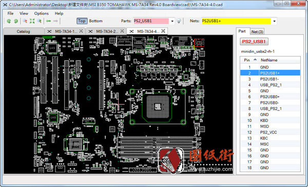 MSI B350 MS-7A34 Rev1.0 2.0 4.0微星主板点位图合集