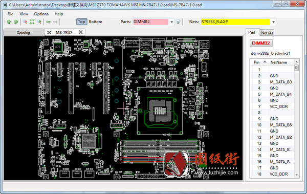 MSI Z370 TOMAHAWK MS-7B47 REV1.0 微星主板点位图cad