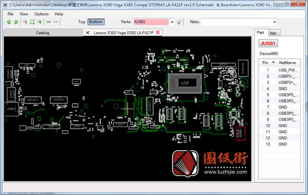 Lenovo Yoga X380 STORM3 LA-F421P rev1.0联想笔记本点位图