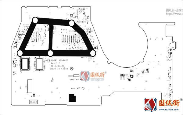 Lenovo 700-14ISK BYG43 NM-A601 Rev 1.0位号图