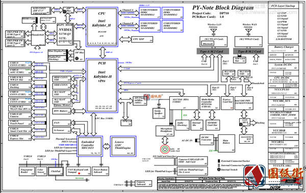 Thinkpad P71 LCFC DP710 NM-B121 REV 1.0联想笔记本电路图