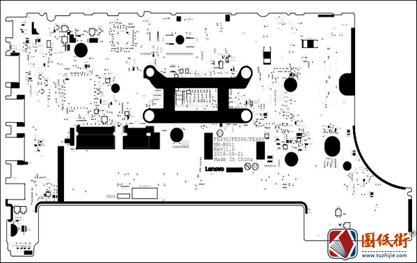 ThinkPad E590 FE490 FE590 FE480 NM-B911 Rev 1.0联想笔记本位号图