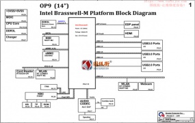 HP Stream 14-CB163WM DA0P9CMB6C0 Quanta 0P9 Rev 1A惠普笔记本主板维修电路图