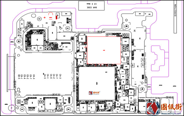华为P20Pro手机图纸-主板元件位号图