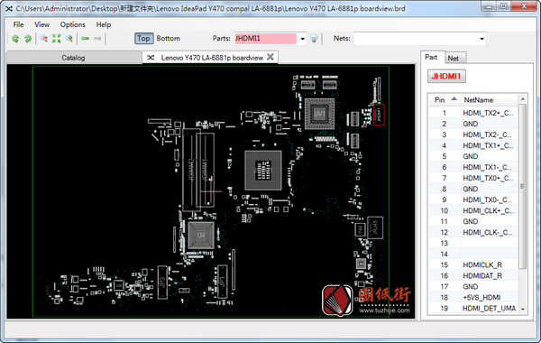 联想IdeaPad Y470 compal LA-6881P REV0.3笔记本点位图+图纸 - 图纸街