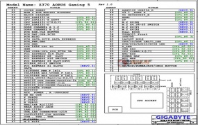 Gigabyte Z370 AORUS GAMING 5 REV1.0技嘉台式电脑小雕主板电路图