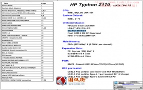 HP Omen X 900 080na HP Typhon Z170 7A09 Munich-S REV 10惠普电脑主板图纸