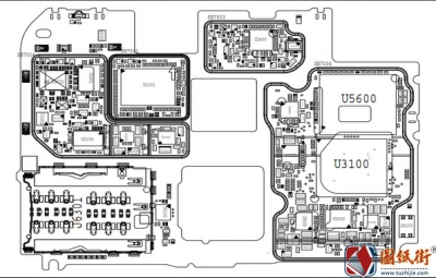 红米K30 5G手机图纸之主板位号图