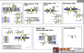 红米Note8 (ginkgo) LLDM516 电路原理图纸+主板元件位号图