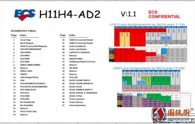 ECS H11H4-AD2 ACER XC-710 REV 1.1主板电路原理图纸