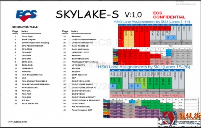 ECS H11H4-AD (Acer Aspire T3-710) SKYLAKE-S V1.0 REV 1.0精英主板电路图