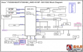 Asus FX506IH FX706IH DA0BKXMB8D0 REV 1A华硕笔记本主板电路图
