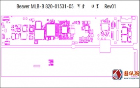 iPad Air3 820-01531-05 4G版 J217 MLB-B苹果平板主板元件位号图