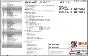 Biostar B250GT5-B250GT6-H270GT5 IB25B-AHS IB25A-AHS IH27A-AHS B250GTS VER5.0映泰电脑主板线路图