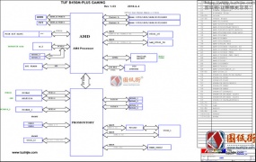 ASUS TUF B450M-PLUS GAMING REV1.03华硕电脑主板电路原理图纸