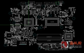 GI5KN4A_MB RevB-0420笔记本主板维修点位图CAD
